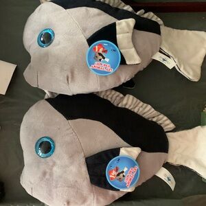 Fish pillows with blue eyes